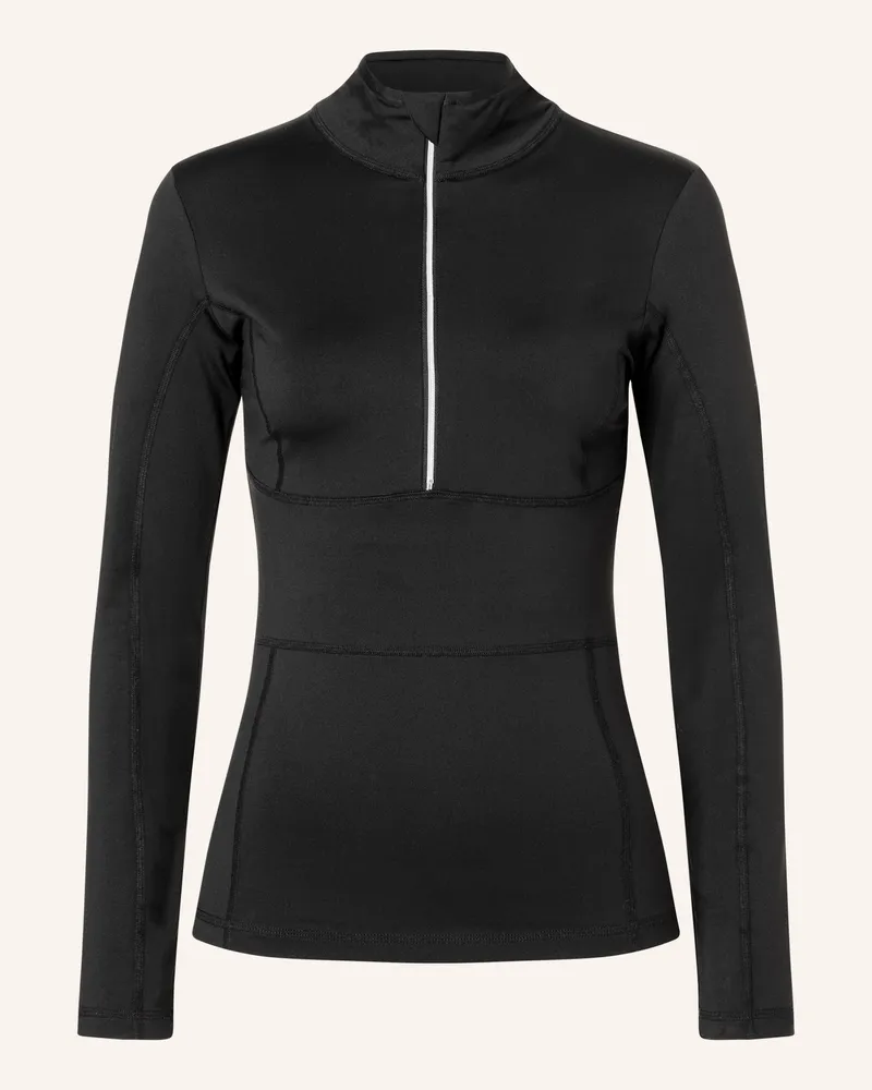 Jet Set Langarm Zip Hemd Ginger schwarz Schwarz