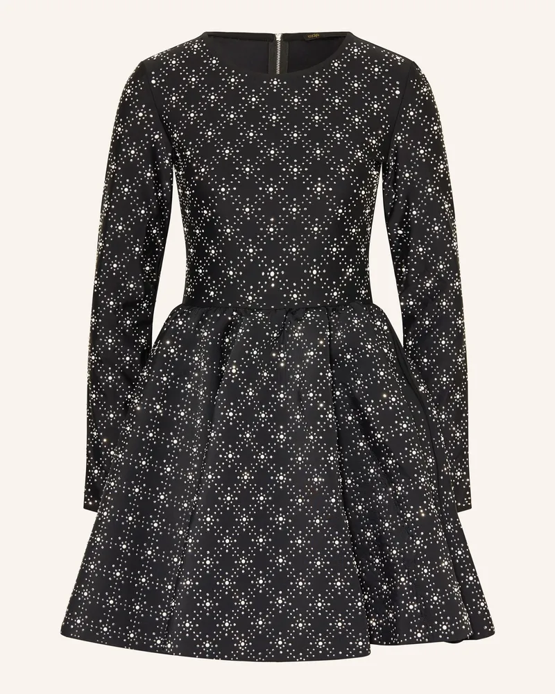 Maje Cocktailkleid mit Schmucksteinen Schwarz