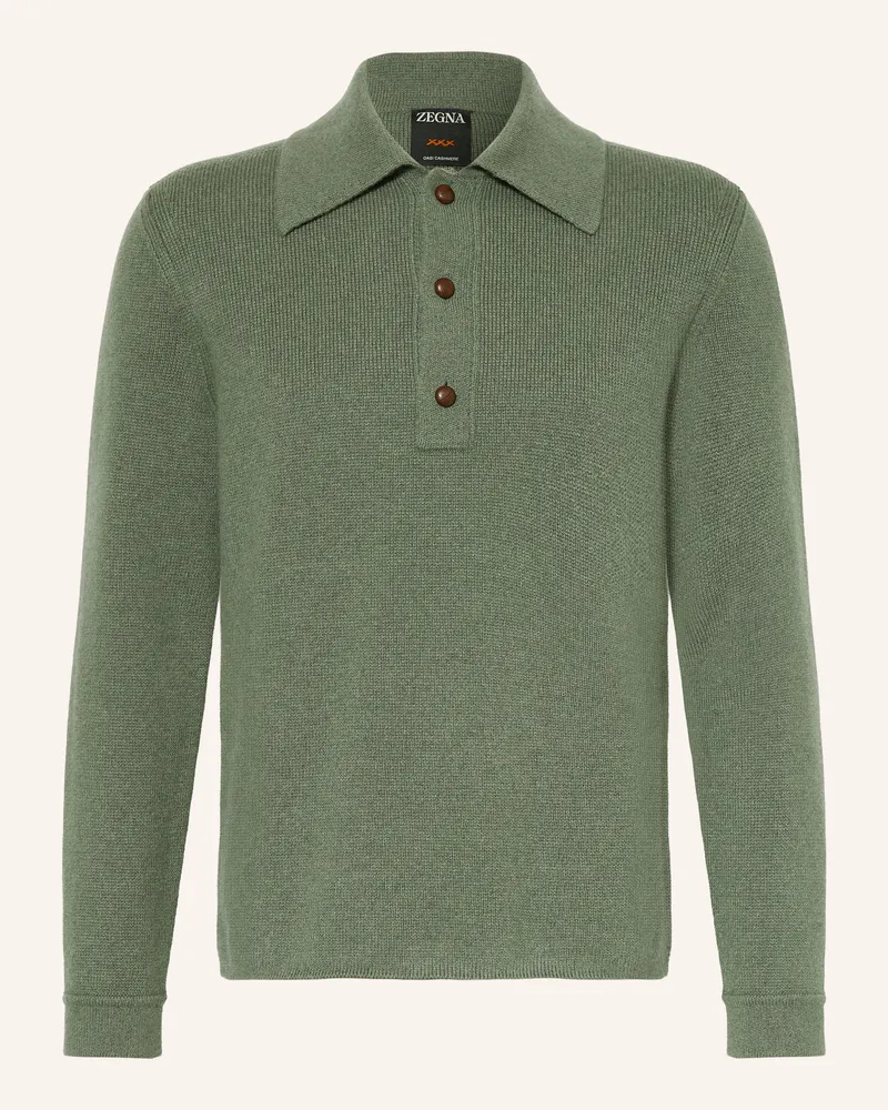 Ermenegildo Zegna Strick-Poloshirt Aus Cashmere gruen Grün