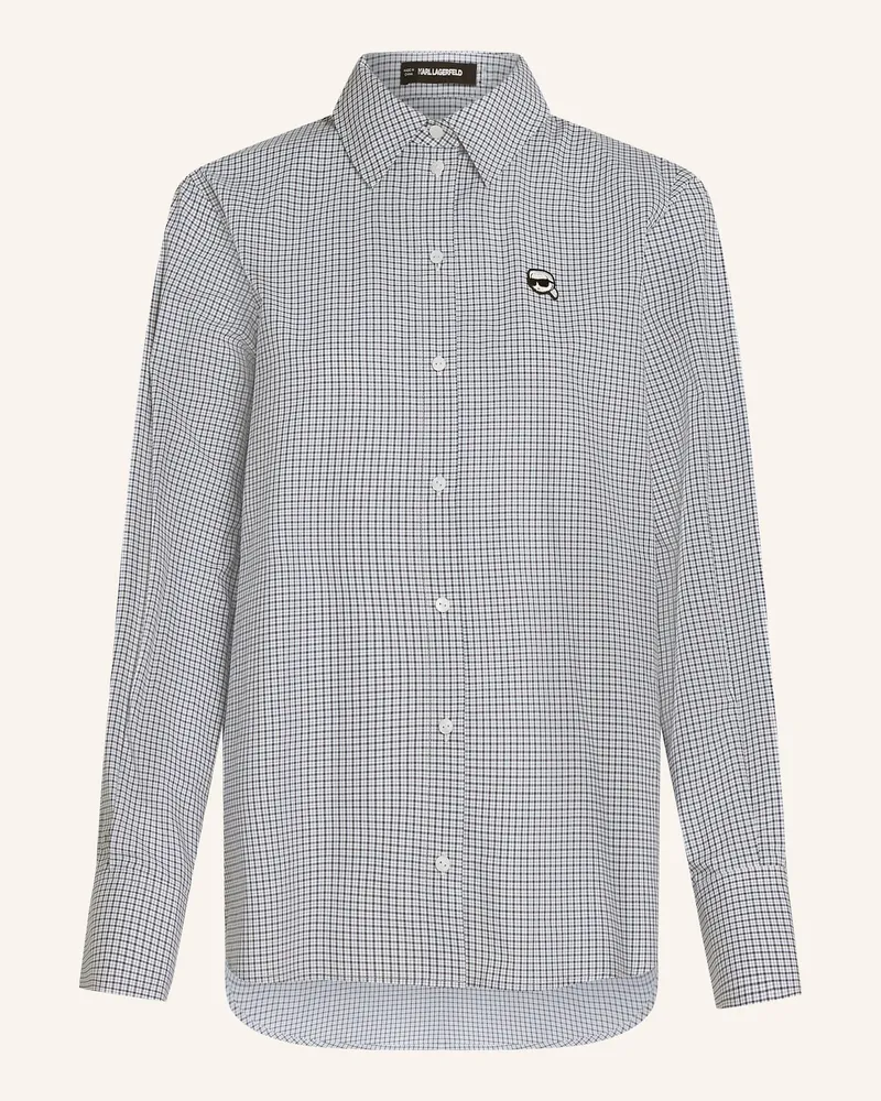 Karl Lagerfeld Bluse blau Weiss