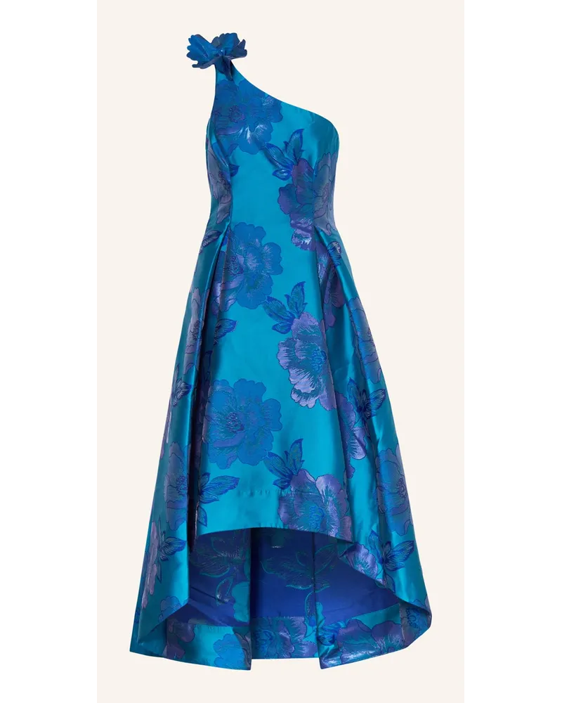 Adrianna Papell One-Shoulder-Kleid aus Jacquard Blau