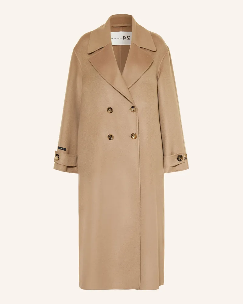 Manzoni 24 Wollmantel mit Cashmere Camel