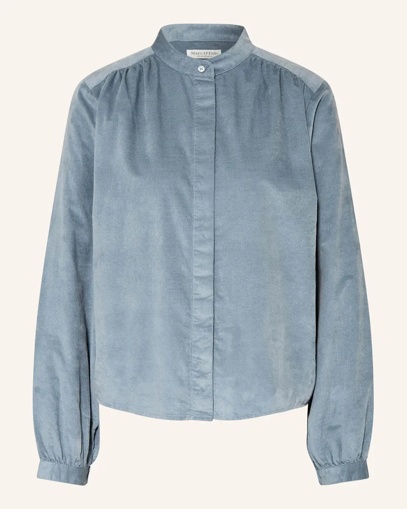 Marc O'Polo Samtbluse Blau