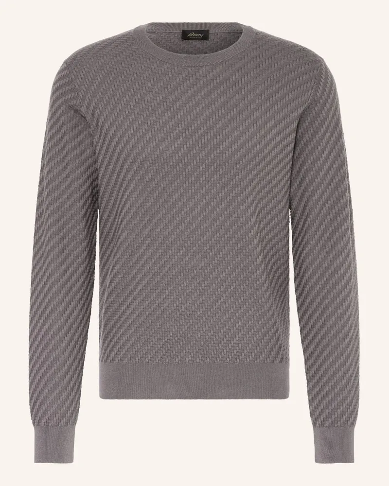 Brioni Pullover mit Seide Grau