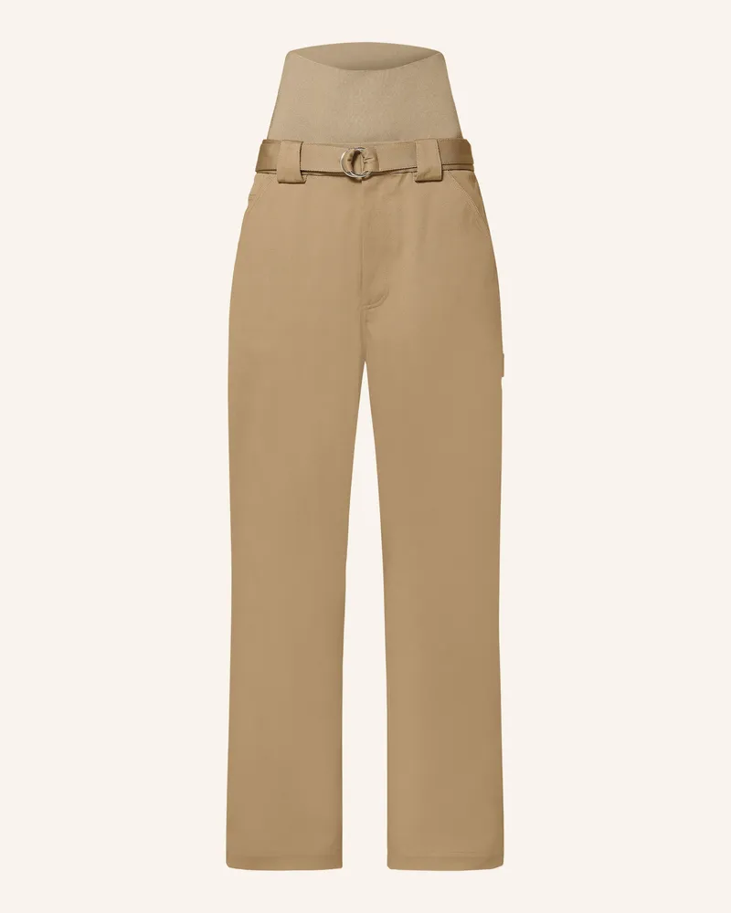 Alaïa Cargohose Hellbraun