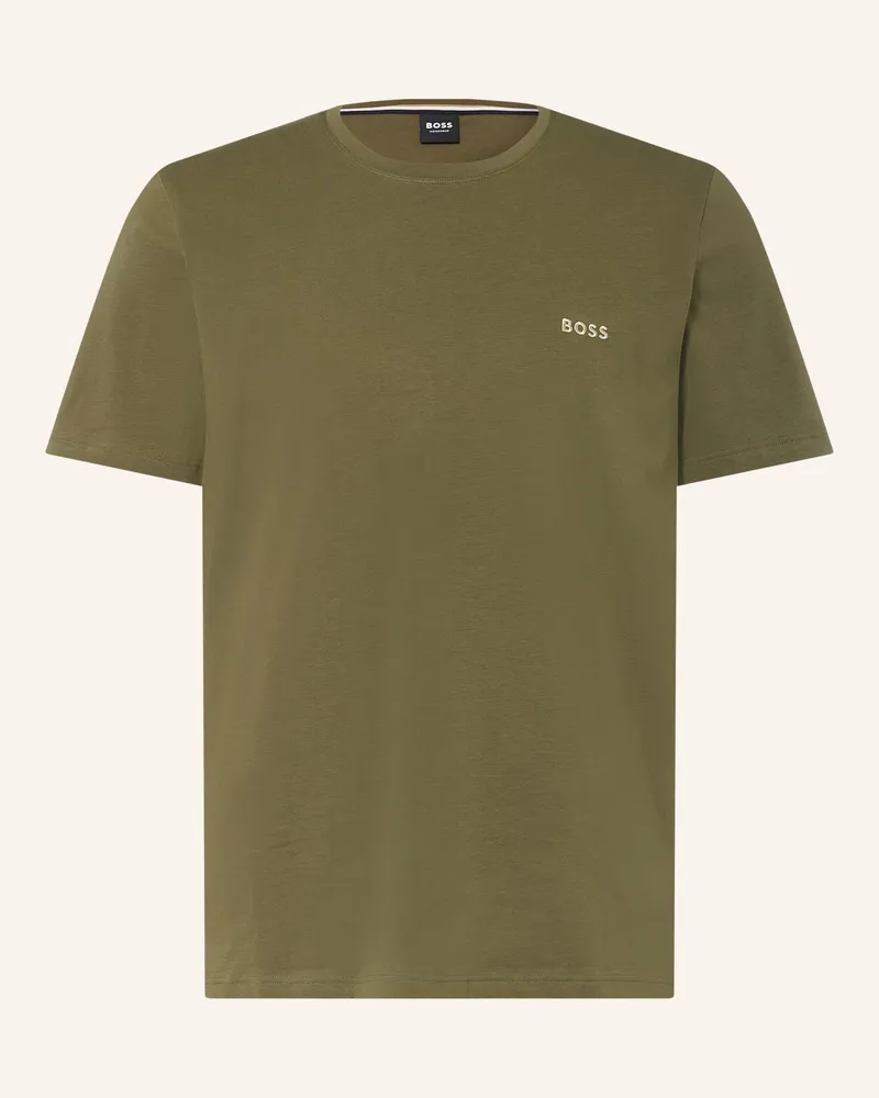 HUGO BOSS Schlafshirt Mix&Match gruen Oliv