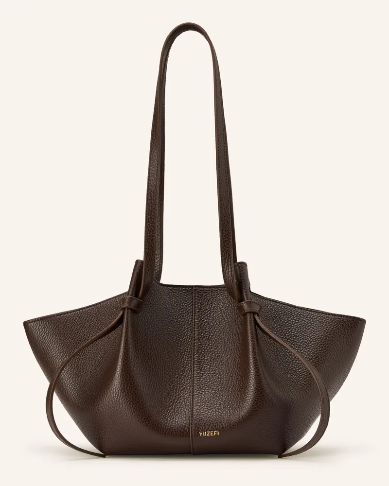 YUZEFI Schultertasche Mochi braun Dunkelbraun