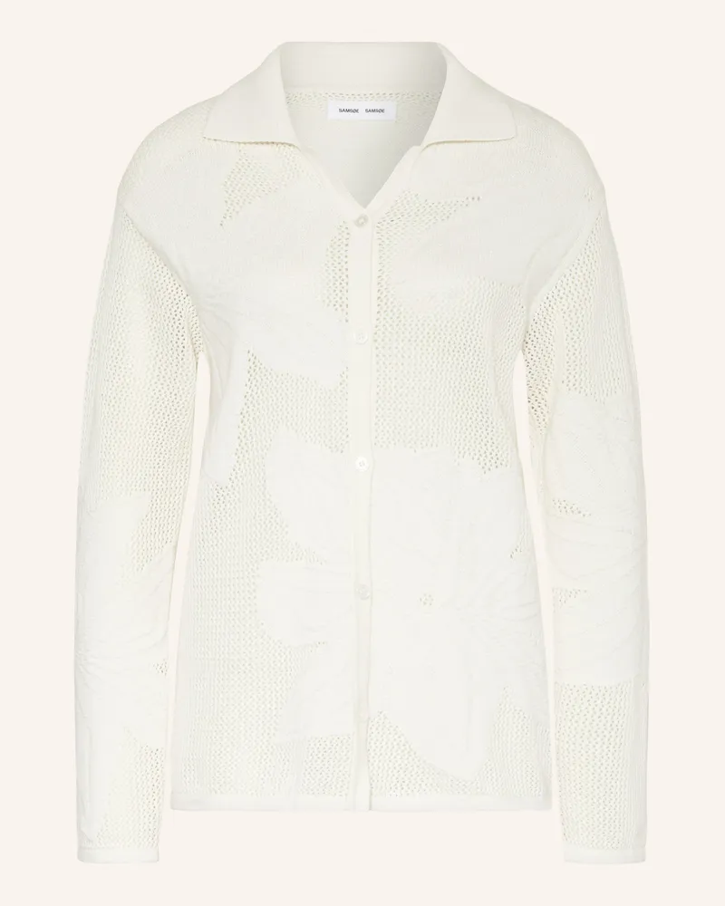 Samsøe & Samsøe Strickjacke Sacona weiss Ecru