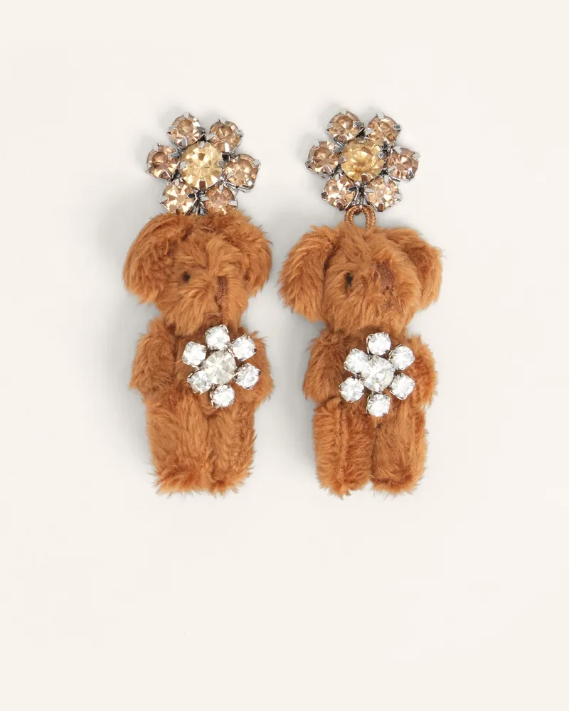 BIMBA Y LOLA Plüsch-Ohrringe braun Braun