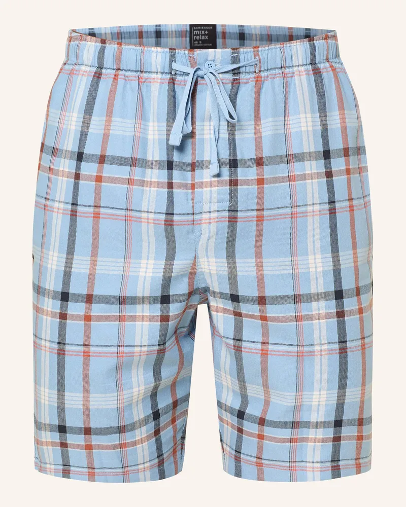 Schiesser Schlafshorts MIX+RELAX Blau