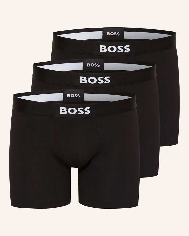 HUGO BOSS 3er-Pack Boxershorts ONE Schwarz