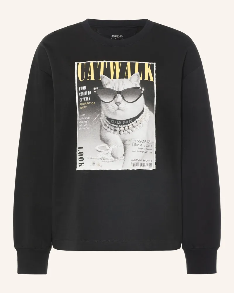 Marc Cain Sweatshirt Mit Schmuckperlen schwarz 900