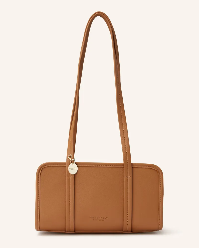 SEIDENFELT Schultertasche NELMA Hellbraun