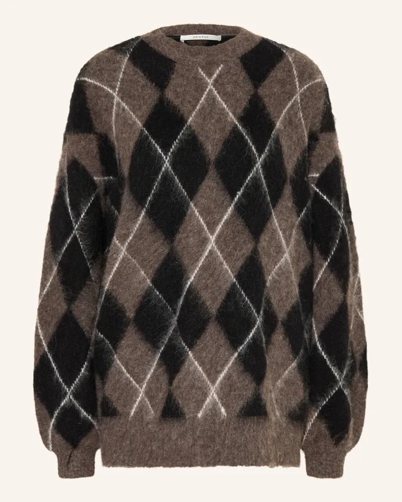 Gestuz Oversized-Pullover Gzsida Mit Alpaka braun Braun