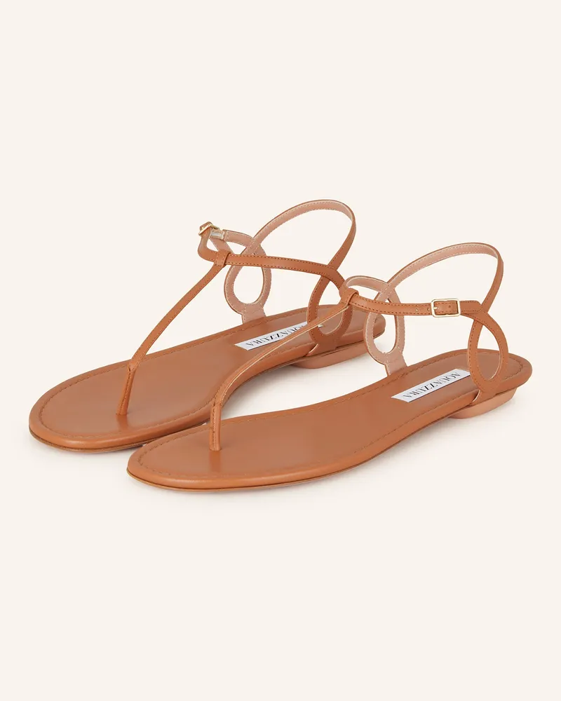 Aquazzura Zehentrenner Almost Bare braun Cognac