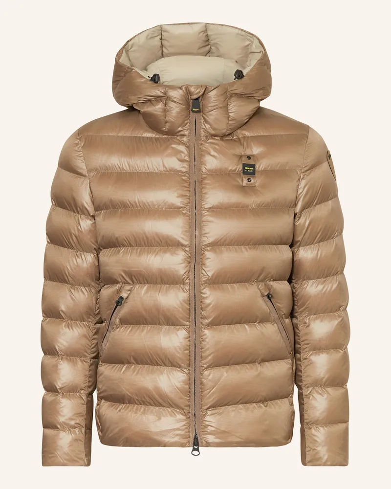 Blauer Steppjacke ADAMS mit DUPONT™ SORONA®-Isolierung Beige