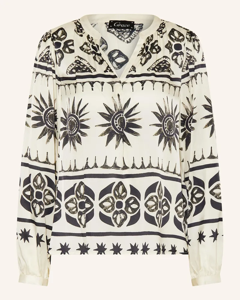 Grace Blusenshirt Mit Seide weiss Ecru