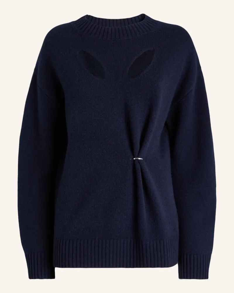 HIGH Pullover FOND mit Cashmere und Cut-outs Blau