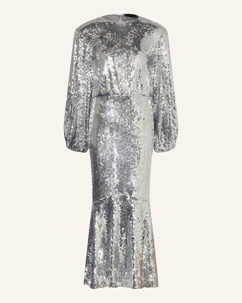 ROTATE Birger Christensen Kleid mit Pailletten Silber