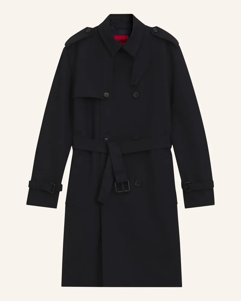 HUGO BOSS Trenchcoat maluks2631 Regular Fit blau Dunkelblau