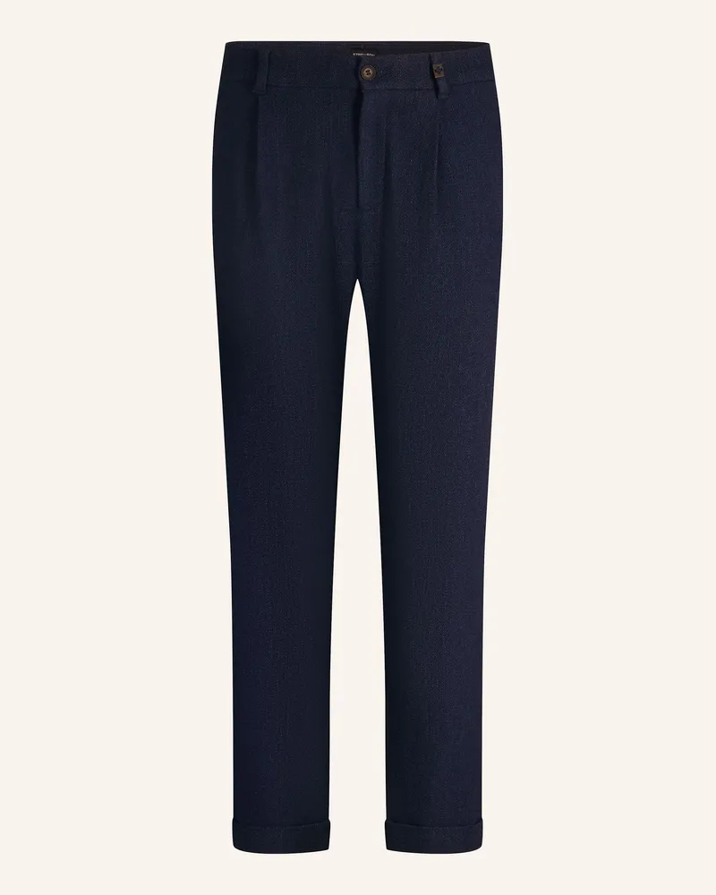 Strellson Bundfaltenhose blau Dunkelblau