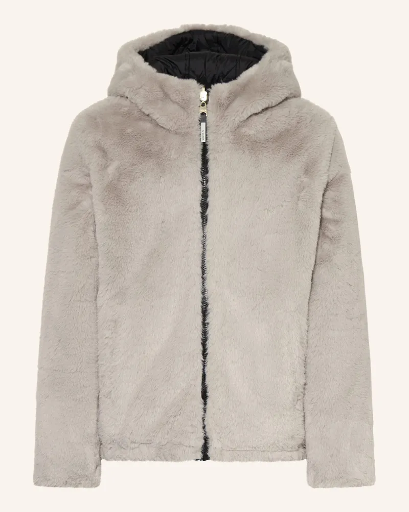 Garcia Jeanswear Kunstpelz-Jacke zum Wenden Grau