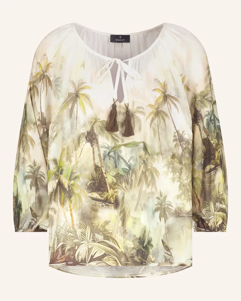 monari Blusenshirt Mit 3/4-Arm gruen Creme
