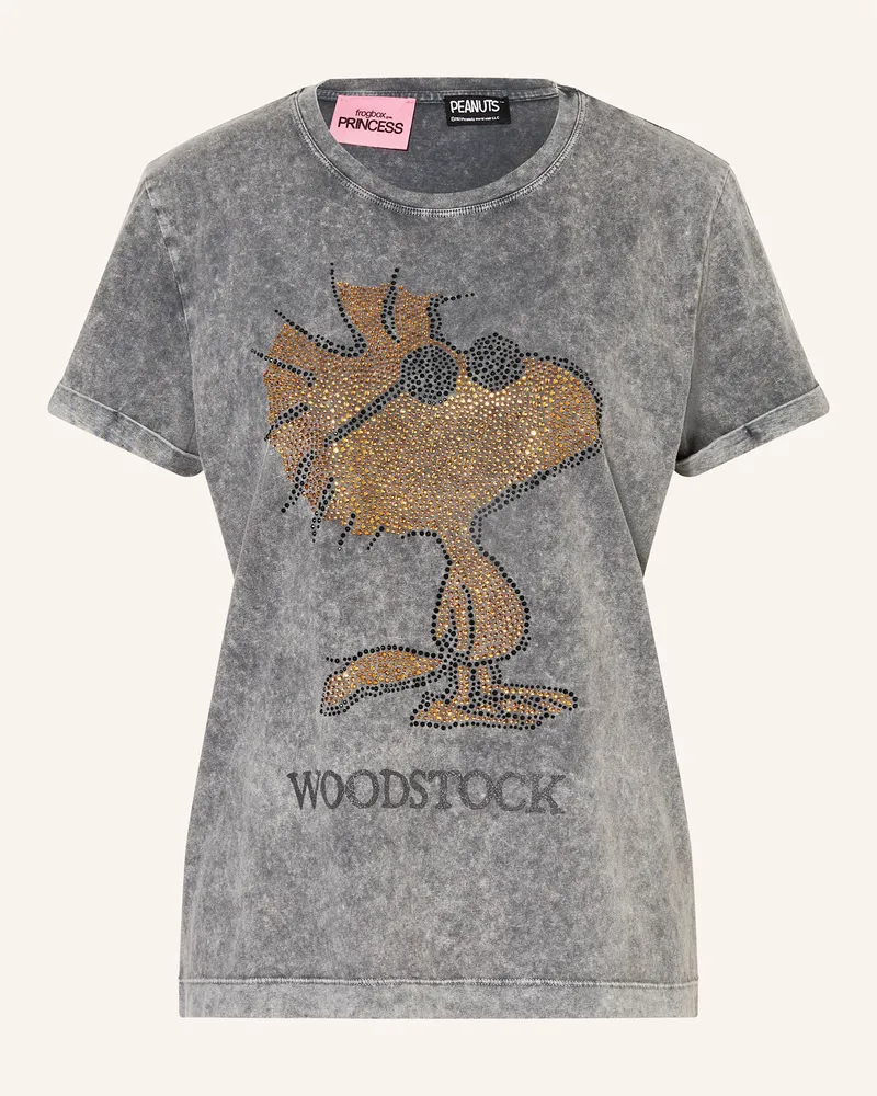 Frogbox T-Shirt mit Schmucksteinen Grau