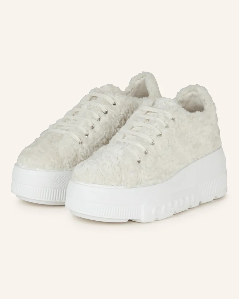Casadei Sneaker Nexus Senales Mit Teddyfell weiss Ecru