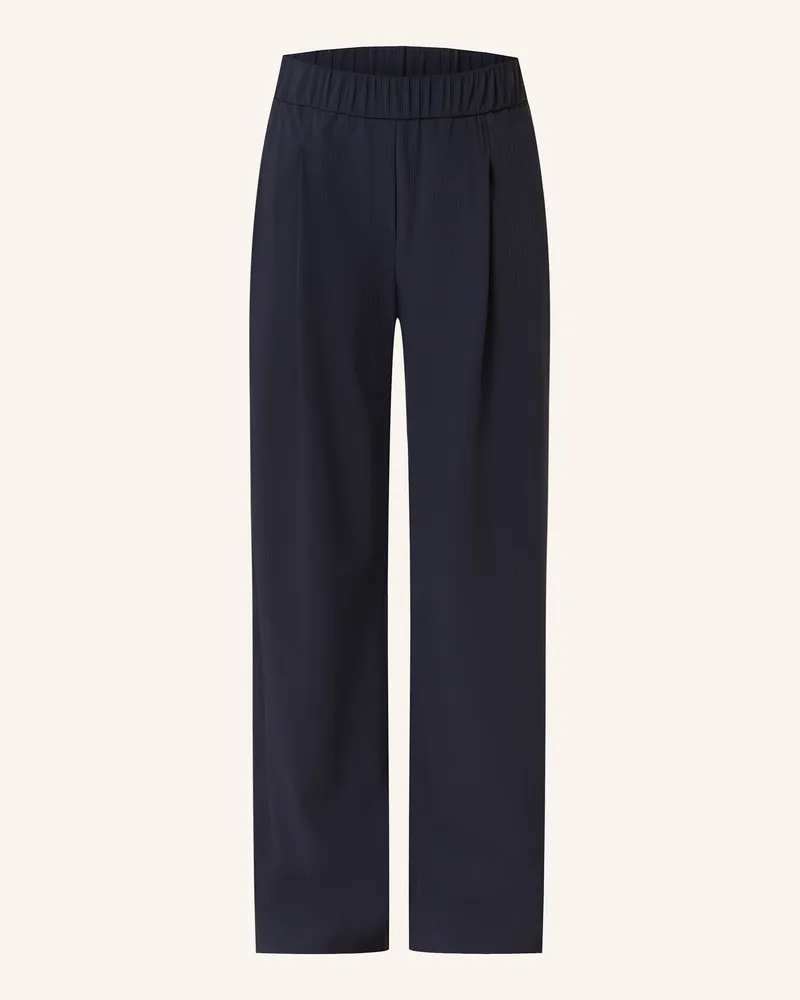 Marc Cain Marlenehose Wedi Im Materialmix blau Dunkelblau