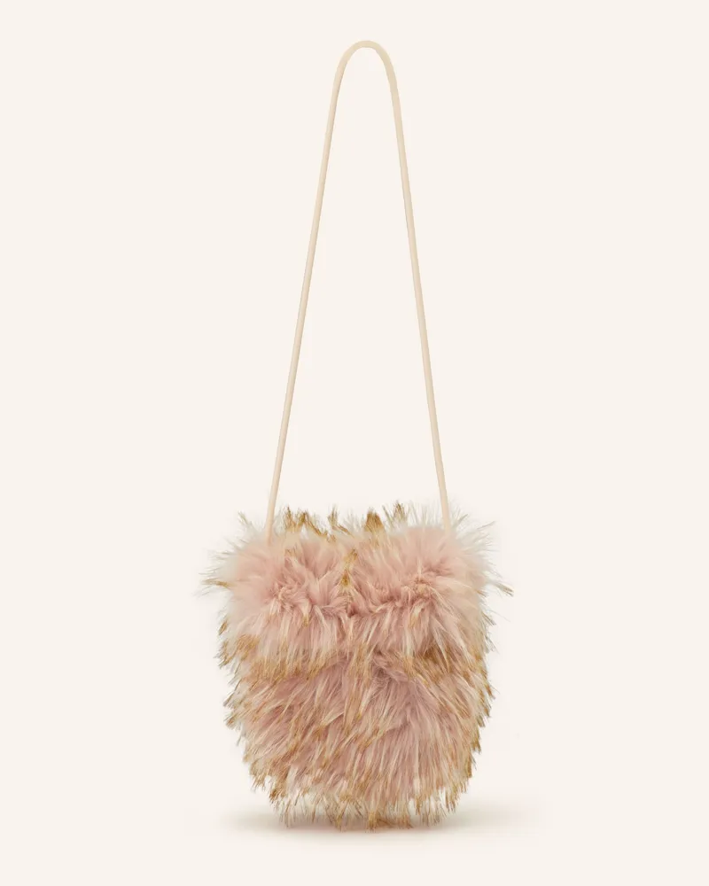 Luisa Cerano Umhängetasche Aus Kunstfell pink Altrosa
