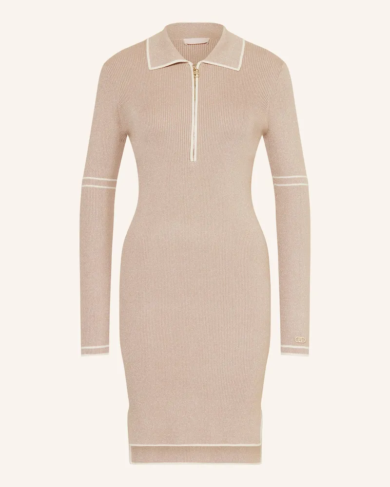 Liu Jo Strickkleid mit Glitzergarn Gold