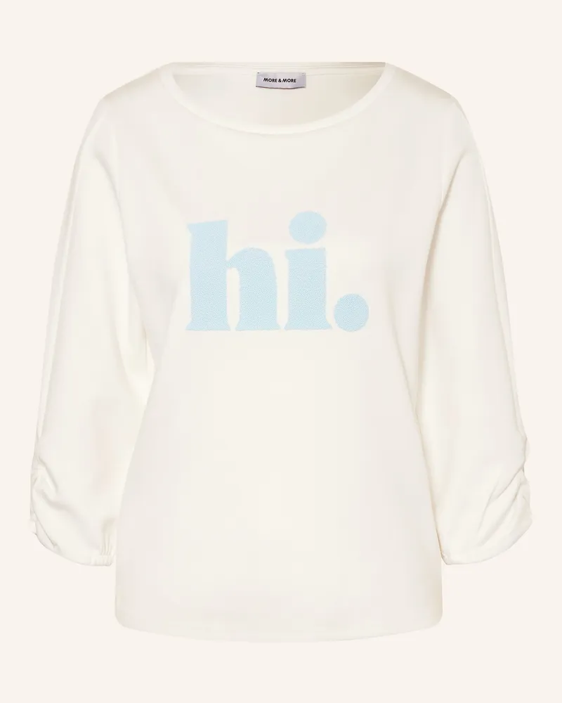 More & More Sweatshirt mit 3/4-Arm Weiss