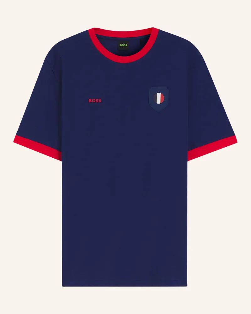 HUGO BOSS T-Shirt TS_BB BC LUX TEE Regular Fit Dunkelblau