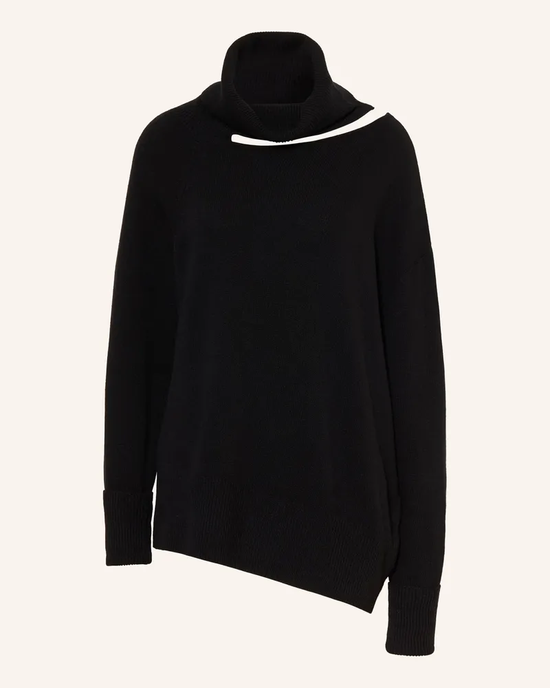 SoSUE Rollkragenpullover Mit Cut-Out schwarz Schwarz