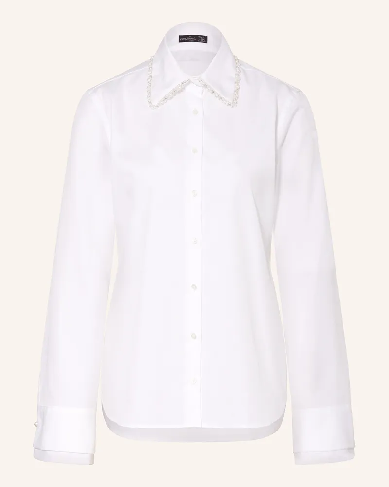 van Laack Hemdbluse VL-DAHEE-SVPK mit Schmucksteinen Weiss