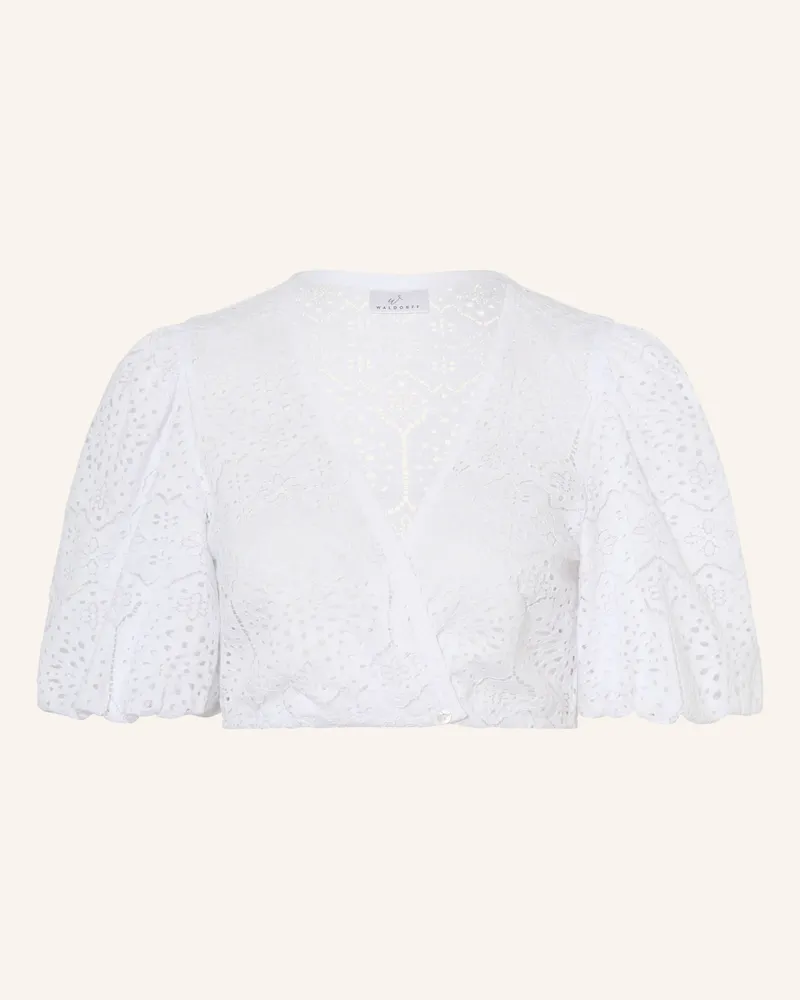 WALDORFF Dirndlbluse aus Lochspitze Weiss