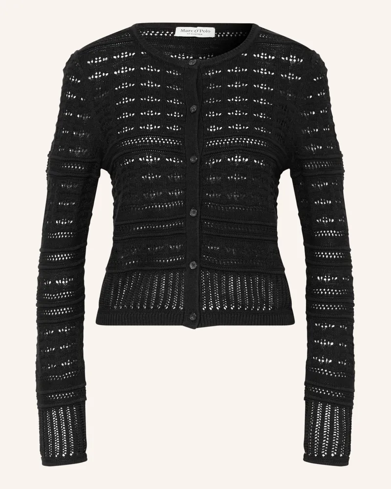 Marc O'Polo Strickjacke schwarz Schwarz