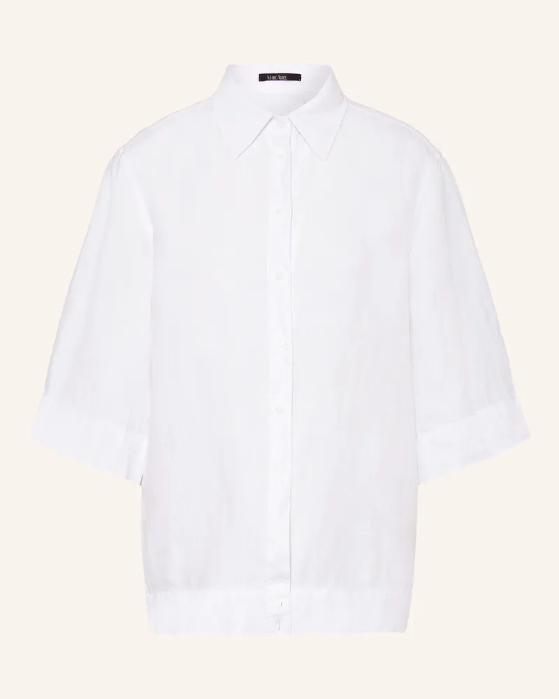 MARC AUREL Hemdbluse aus Leinen mit 3/4-Arm Weiss