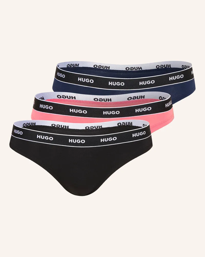 HUGO BOSS 3er-Pack Strings Schwarz