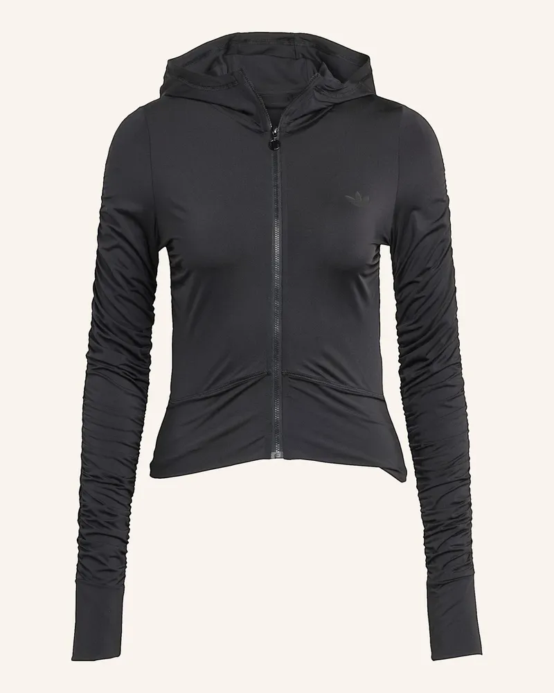 adidas TRACK TOP MIT RÜSCHEN Schwarz