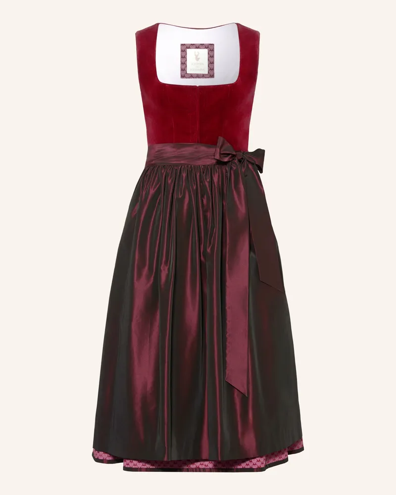 Johann & Johanna Dirndl Im Materialmix rot Rot