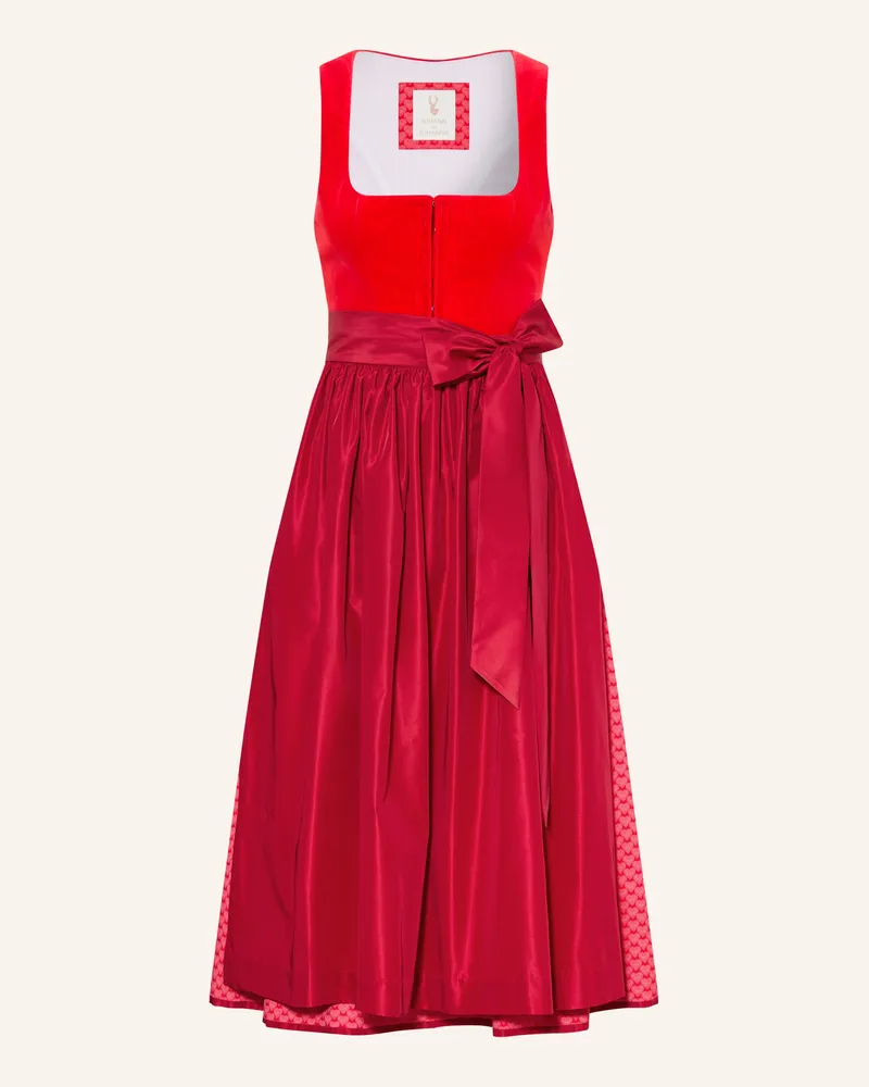 Johann & Johanna Dirndl Im Materialmix rot Rot