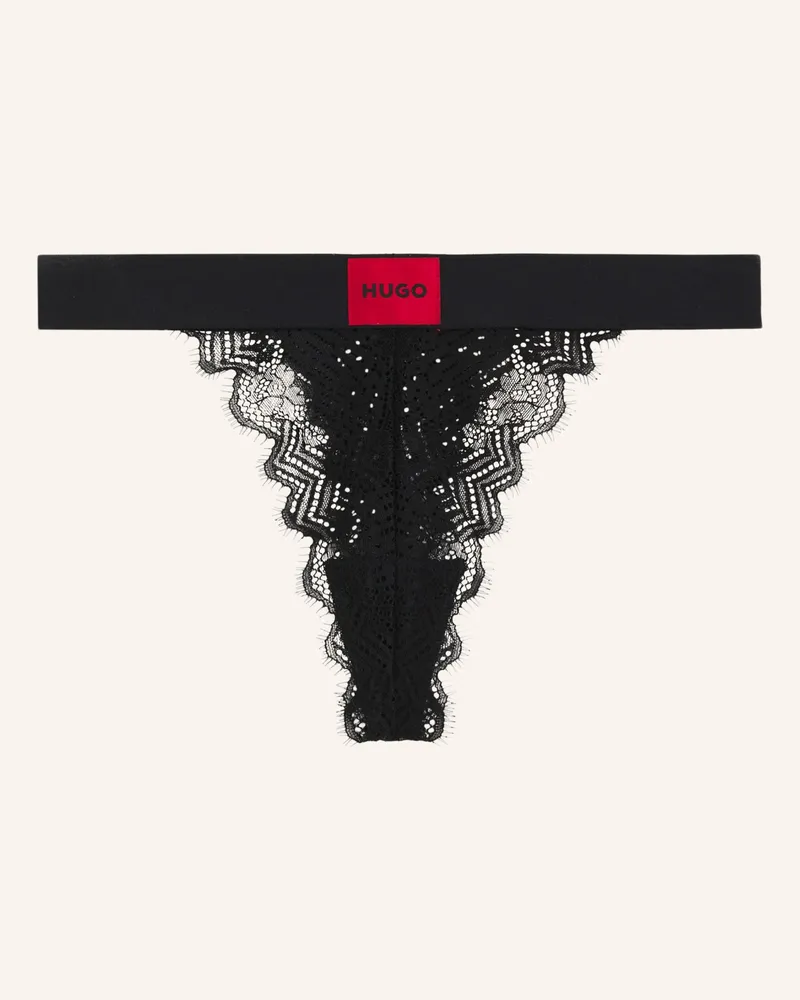 HUGO BOSS Slip String Rl Lace schwarz Schwarz