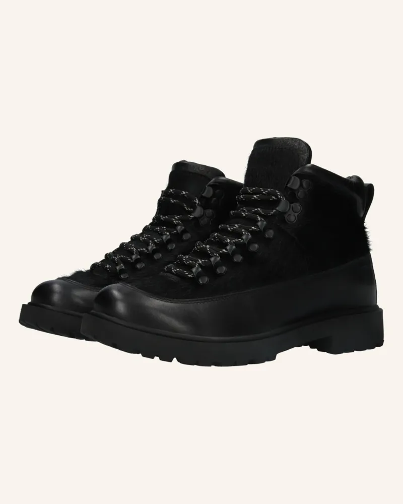 Blackstone Schnürboots schwarz Schwarz