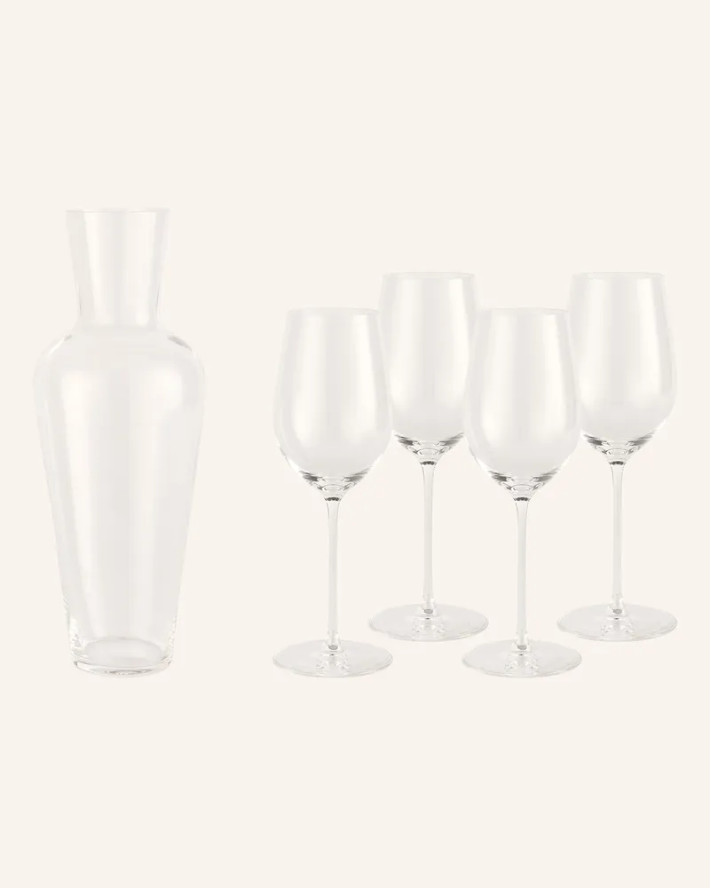 Riedel 4er-Set Weingläser Veritas Riesling Mit Dekanter transparent Weiss