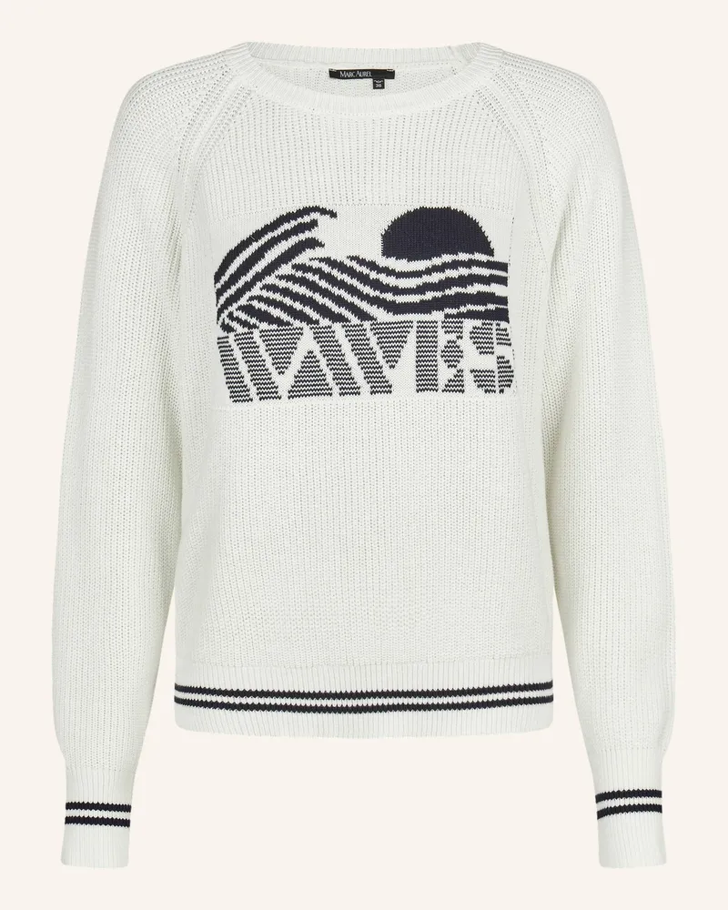 MARC AUREL Pullover weiss Weiss