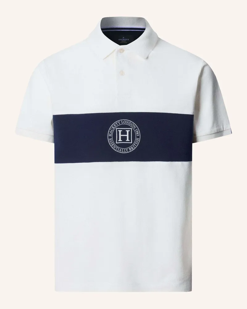Hackett Poloshirt Heritage H Panel weiss Creme