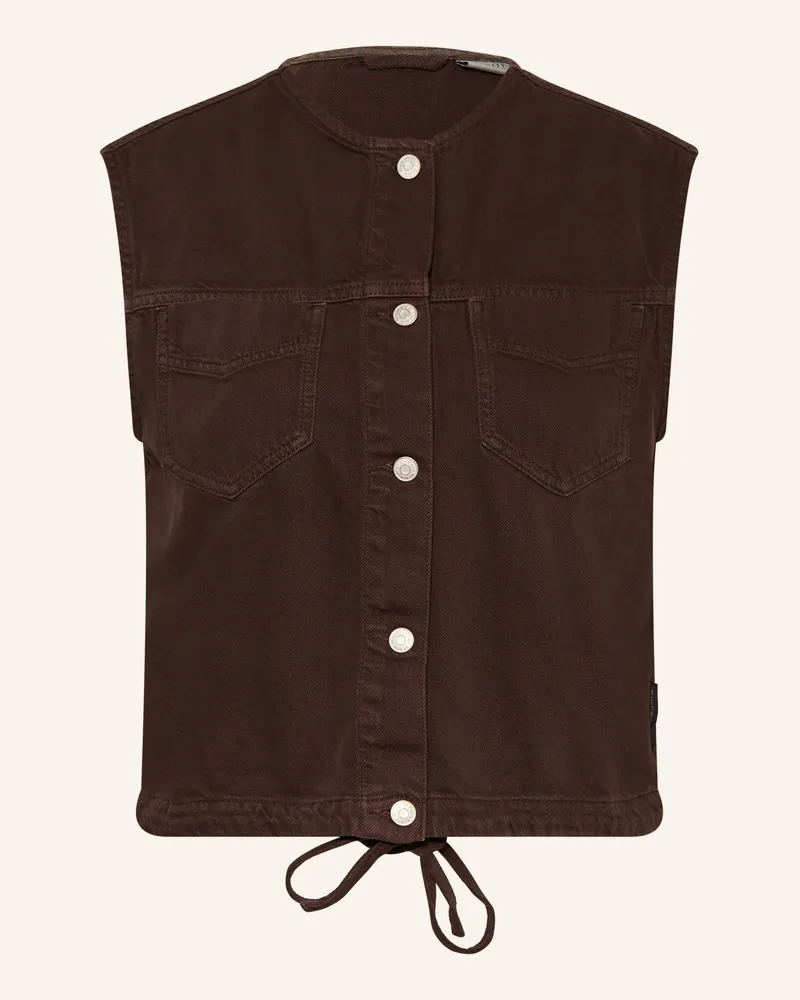 Marc O'Polo Jeansweste braun Dunkelbraun