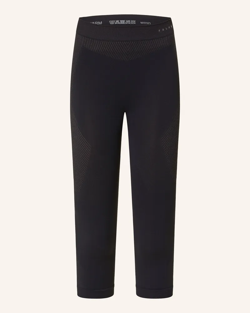 Falke Funktionswäsche-Hose WARM mit verkürzter Beinlänge Schwarz
